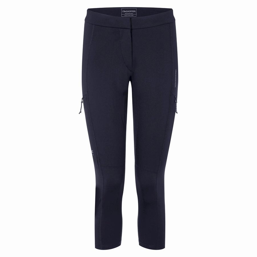 Women's Craghoppers Dynamic Cropped Leggings Navy | OJU716IK