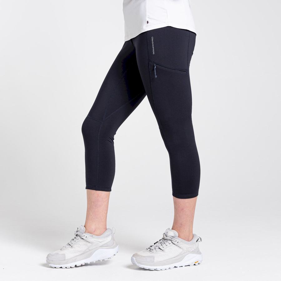 Women's Craghoppers Dynamic Cropped Leggings Navy | OJU716IK