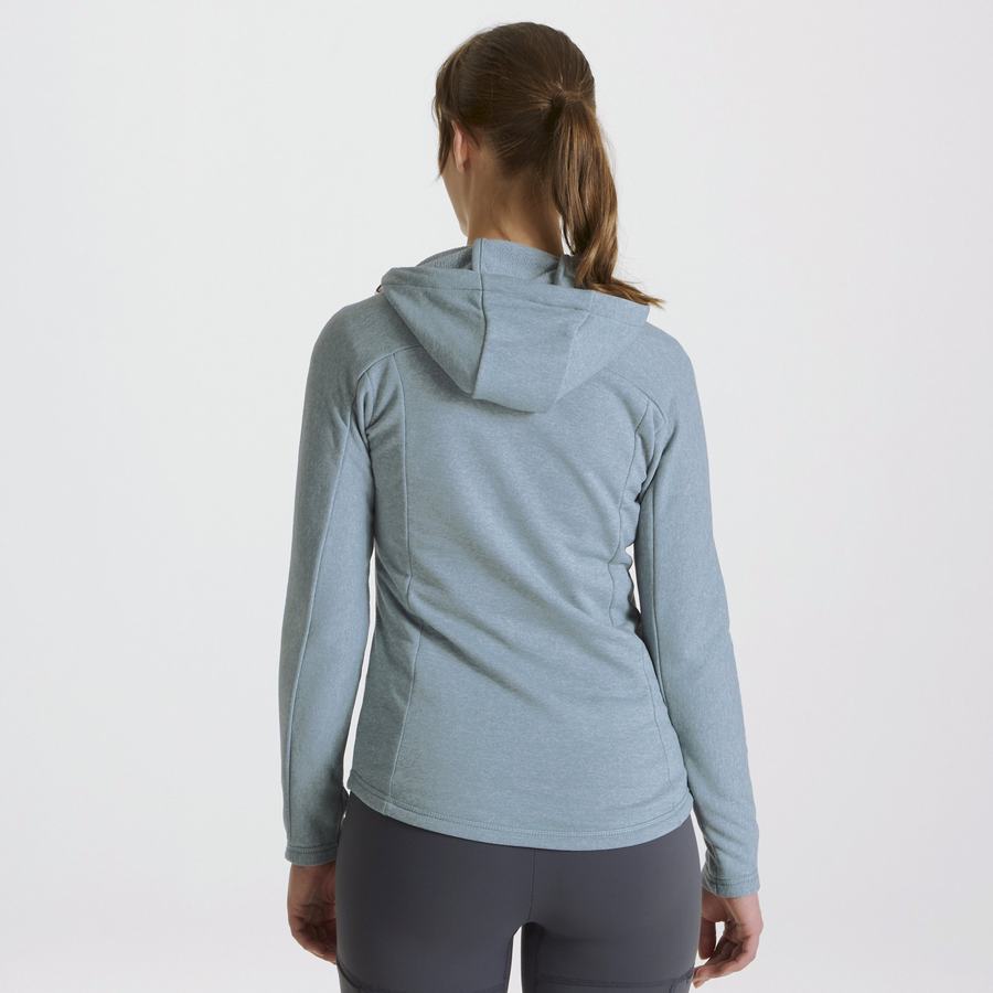 Women's Craghoppers Dynamic Hooded Half Zip T-Shirts Green Grey | QMG2948PT