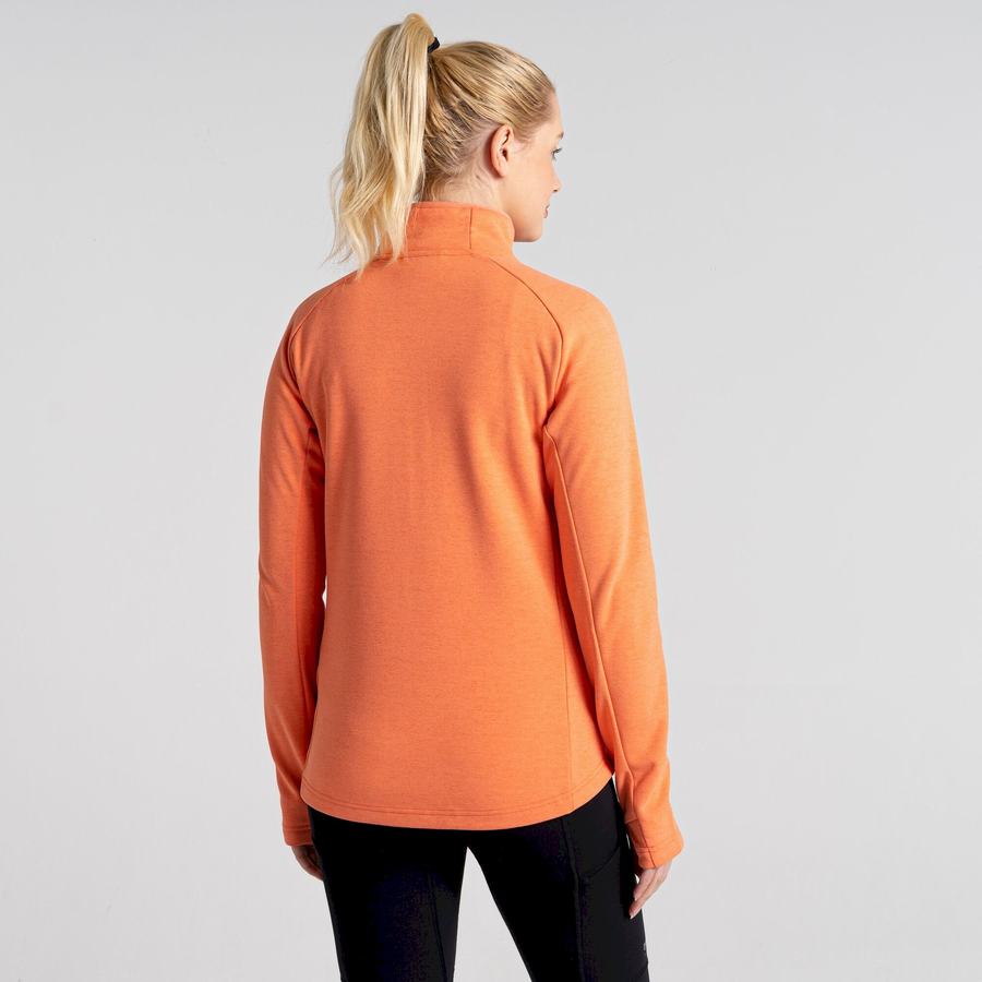 Women's Craghoppers Dynamic Pro Half Zip Sweaters Coral | DSJ8135VA