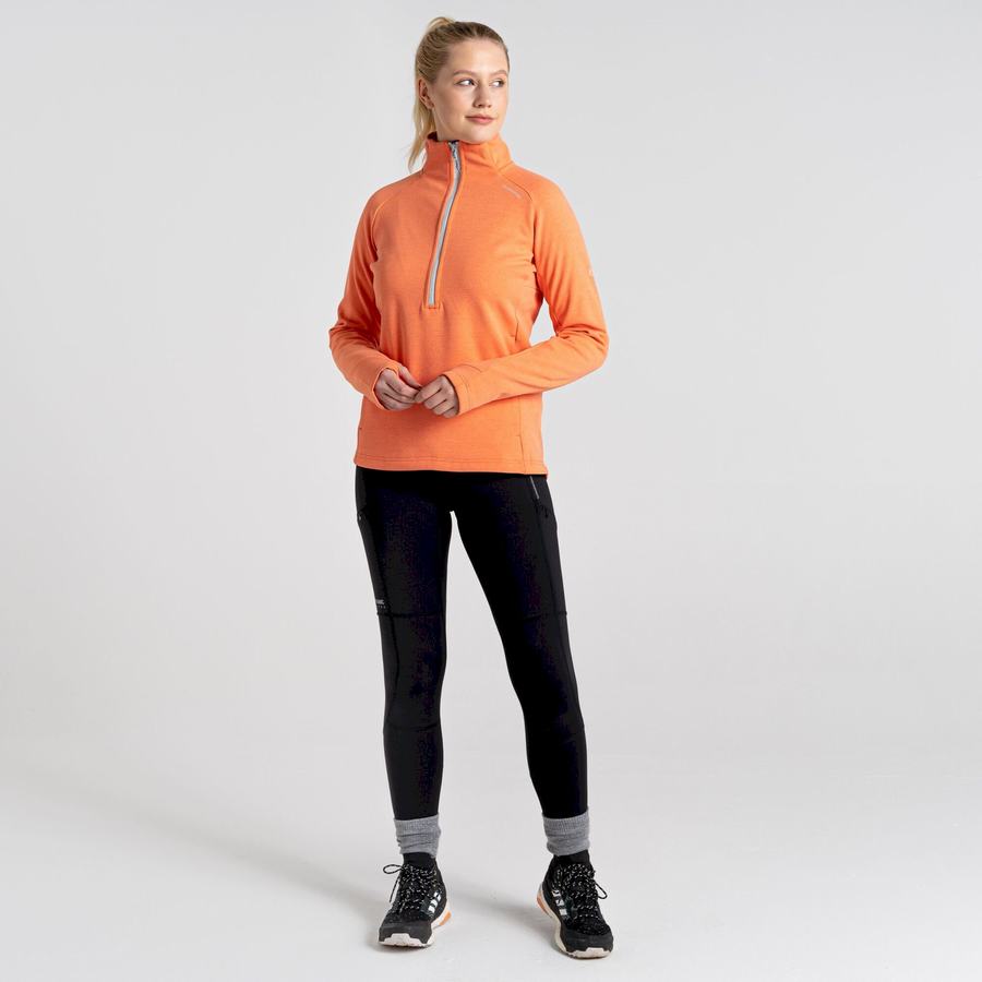 Women's Craghoppers Dynamic Pro Half Zip Sweaters Coral | DSJ8135VA