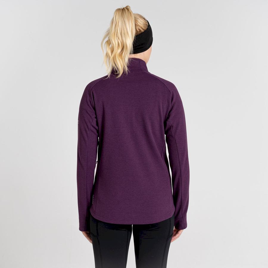 Women's Craghoppers Dynamic Pro Half Zip Sweaters Deep Purple | UOF991FR