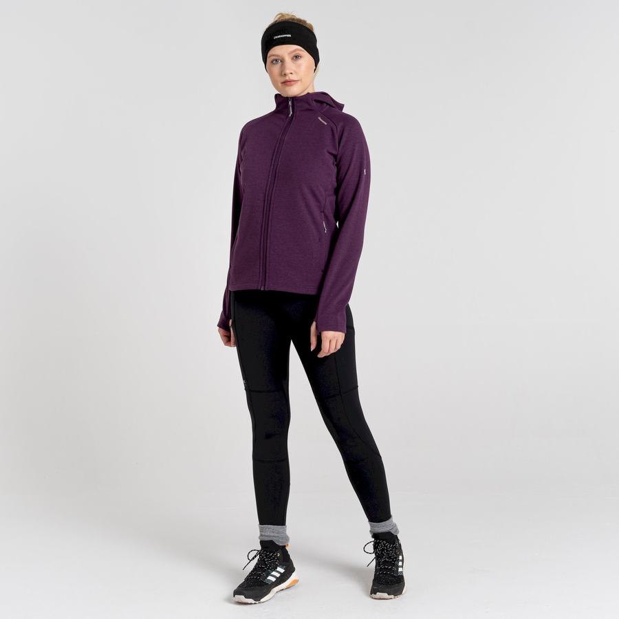 Women's Craghoppers Dynamic Pro Hooded Sweaters Deep Purple | LUZ9883CB