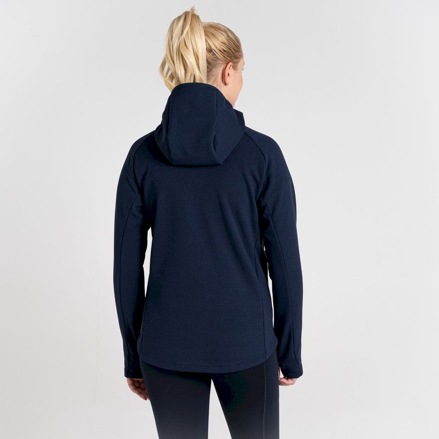 Women's Craghoppers Dynamic Pro Hooded Sweaters Blue Navy | SXV7656NF