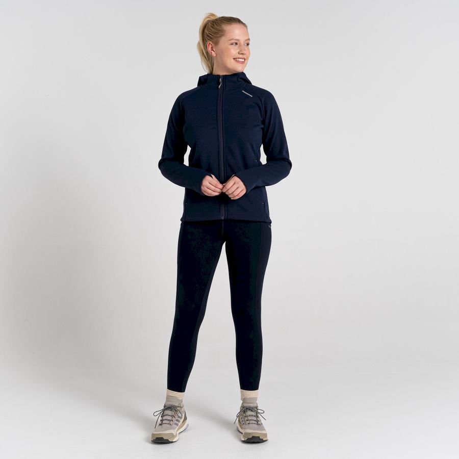 Women's Craghoppers Dynamic Pro Hooded Sweaters Blue Navy | SXV7656NF