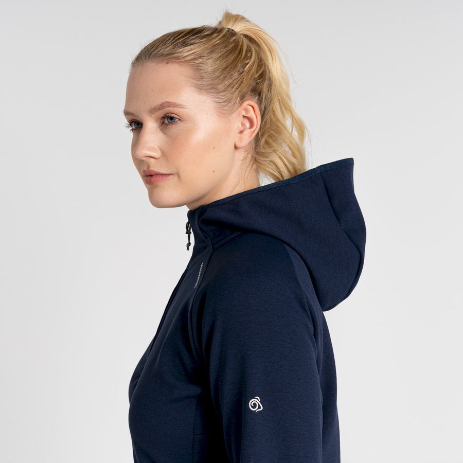 Women's Craghoppers Dynamic Pro Hooded Sweaters Blue Navy | SXV7656NF