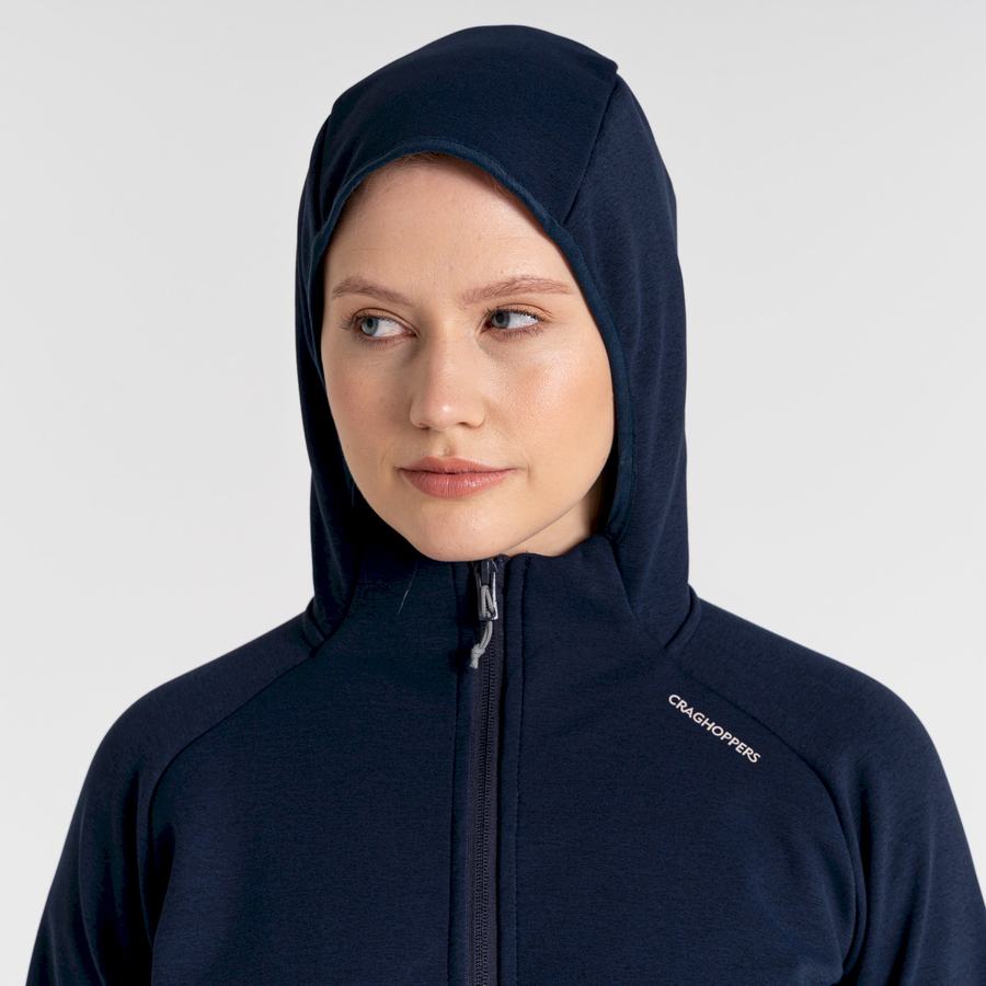 Women's Craghoppers Dynamic Pro Hooded Sweaters Blue Navy | SXV7656NF