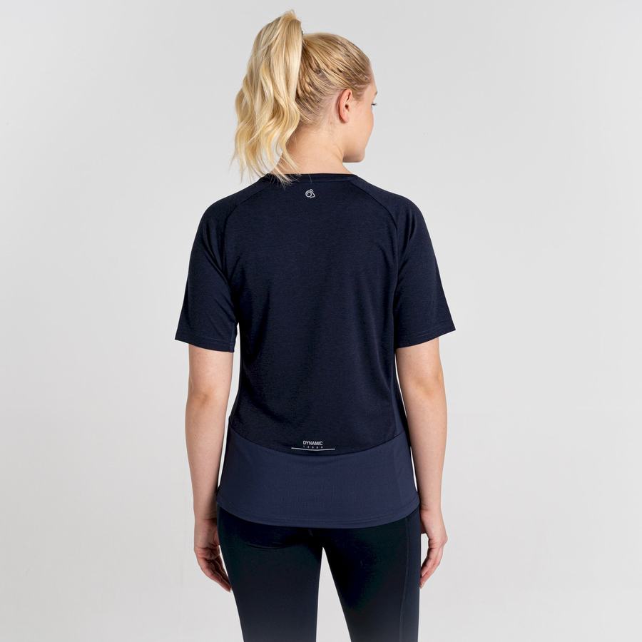 Women's Craghoppers Dynamic Pro Short Sleeve T-Shirts Blue Navy | ZPK3248IV