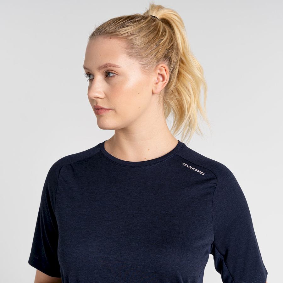 Women's Craghoppers Dynamic Pro Short Sleeve T-Shirts Blue Navy | ZPK3248IV