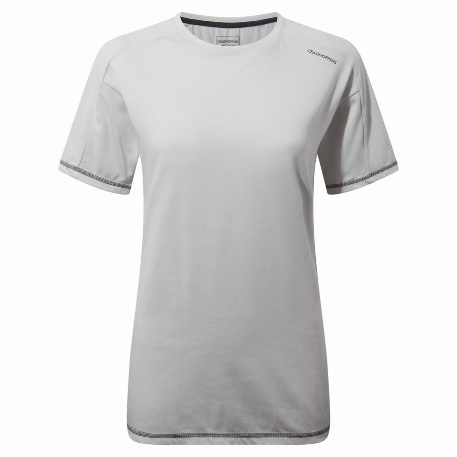 Women's Craghoppers Dynamic Short Sleeved T-Shirts Grey | GGR5776AU