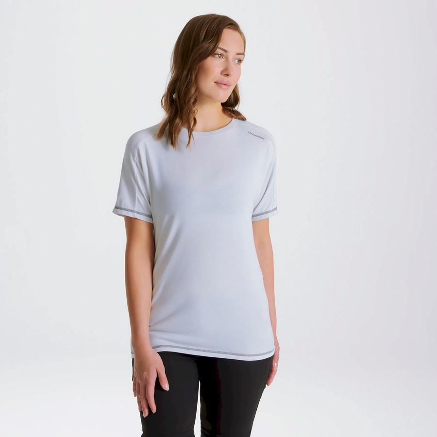 Women's Craghoppers Dynamic Short Sleeved T-Shirts Grey | GGR5776AU