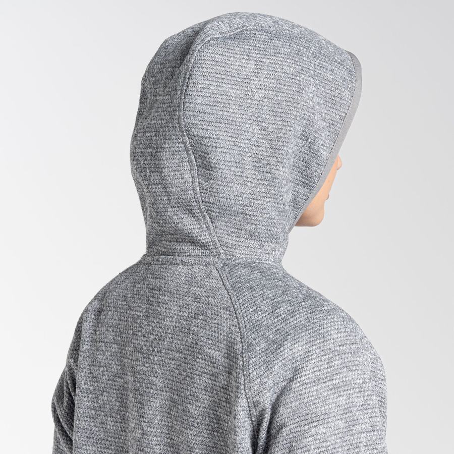 Women's Craghoppers Elena Hooded Half Zip Sweaters Grey | OYY5651MO