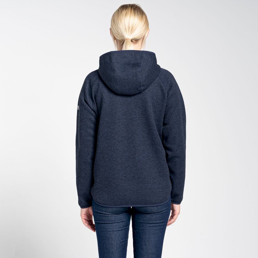 Women's Craghoppers Elena Hooded Sweaters Blue Navy | RGJ974GF