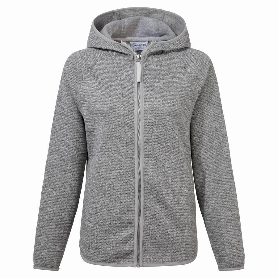 Women\'s Craghoppers Elena Hooded Sweaters Grey | TVH9020KX