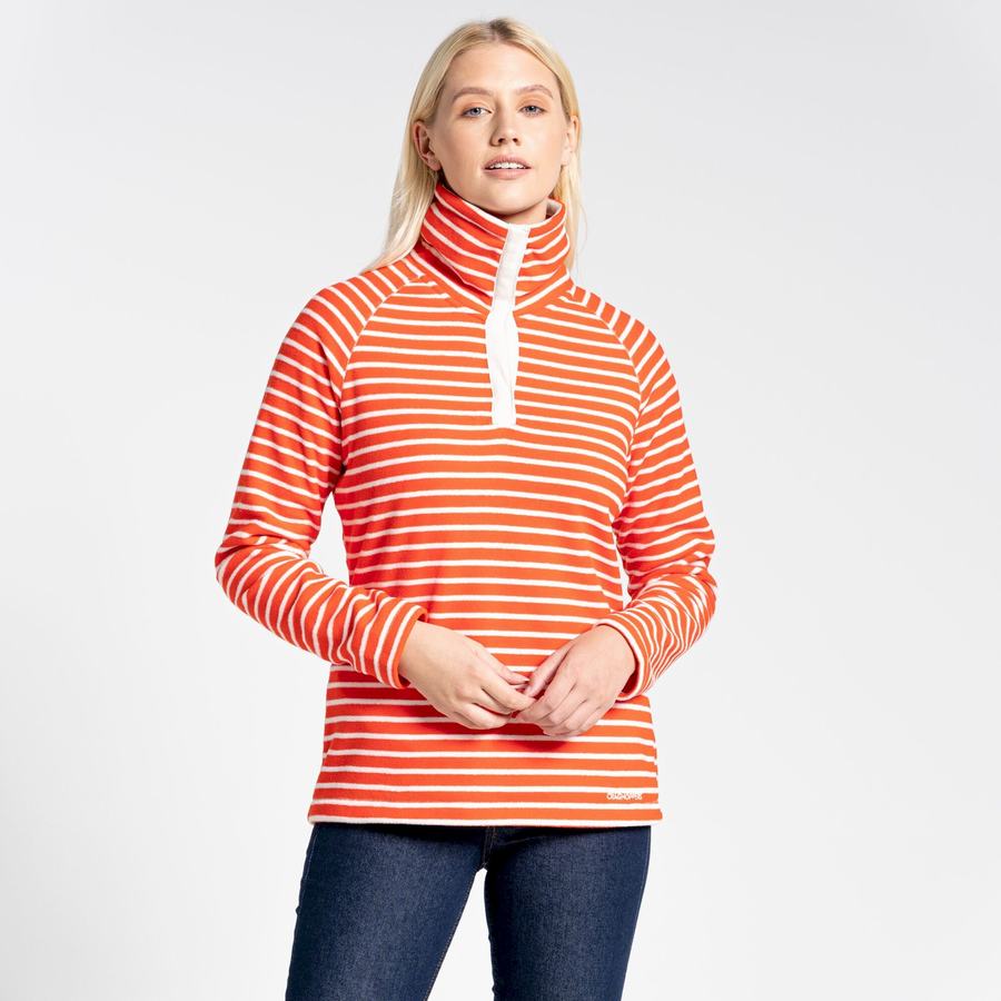 Women's Craghoppers Ella Overhead Sweaters Orange Stripes | LHU708RN