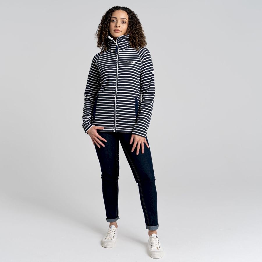 Women's Craghoppers Ella Sweaters Blue Navy Stripes | ZMR3437JV