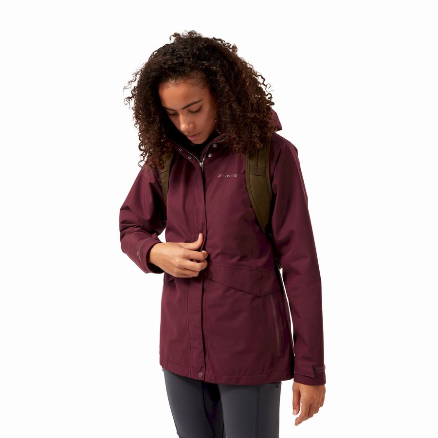 Women's Craghoppers Ellis GORE-TEX Jackets Deep Red | QGH4540SE