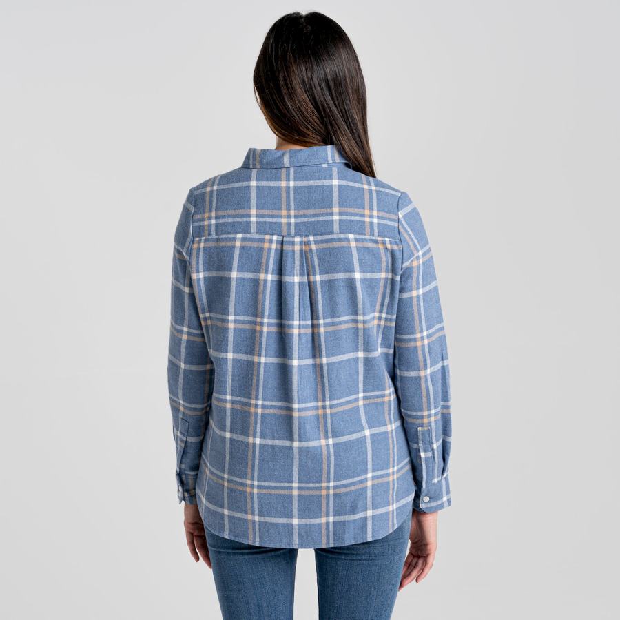 Women's Craghoppers Emie Long Sleeved Shirts Blue | EJH6999WP