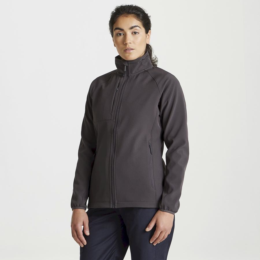 Women's Craghoppers Expert Basecamp Softshell Jackets Dark Grey | LEA1094ZH