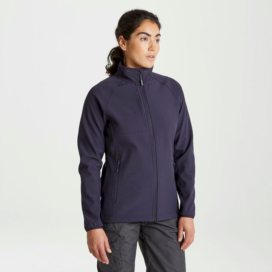 Women's Craghoppers Expert Basecamp Softshell Jackets Navy | RZJ6289IX