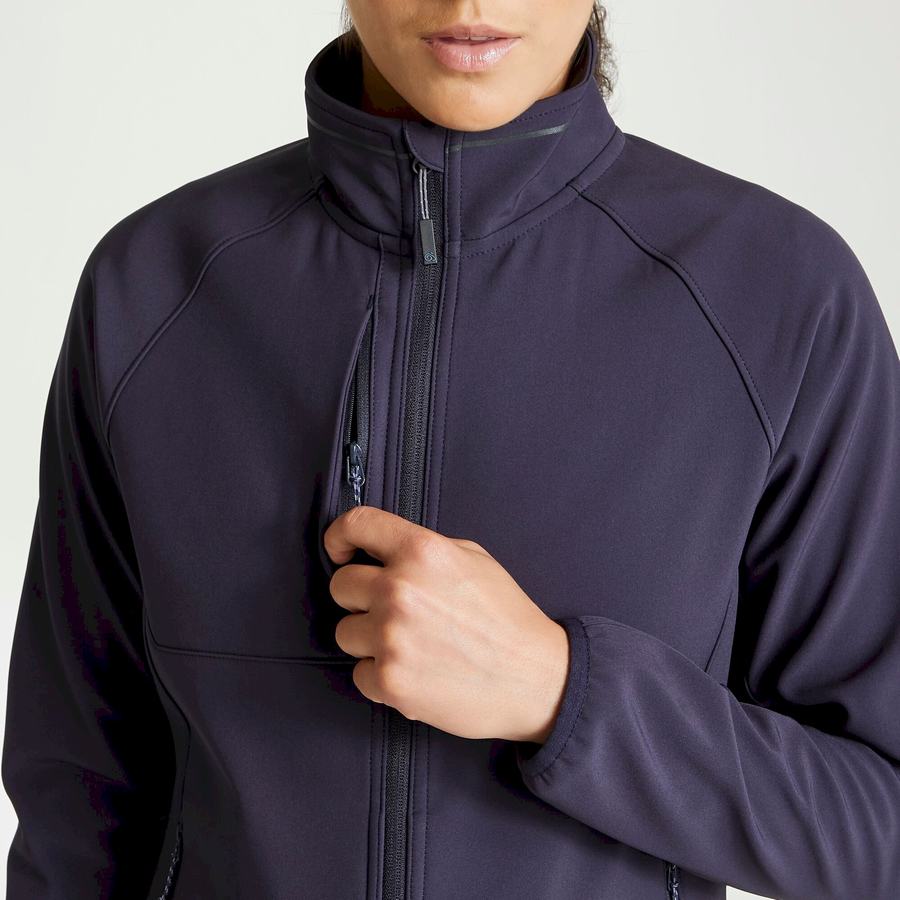 Women's Craghoppers Expert Basecamp Softshell Jackets Navy | RZJ6289IX