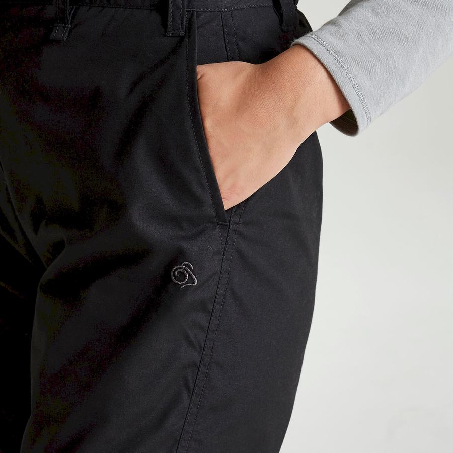 Women's Craghoppers Expert Kiwi Trousers Black | EMC5730SR