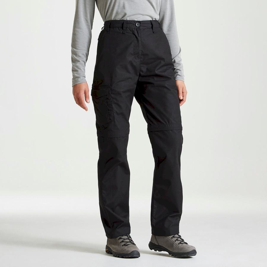 Women's Craghoppers Expert Kiwi Trousers Black | EMC5730SR