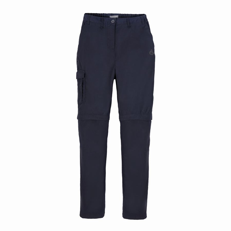 Women's Craghoppers Expert Kiwi Trousers Navy | FBL8516HM