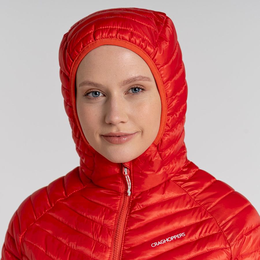 Women's Craghoppers ExpoLite Insulated Hooded Jackets Orange | PIM1458YI