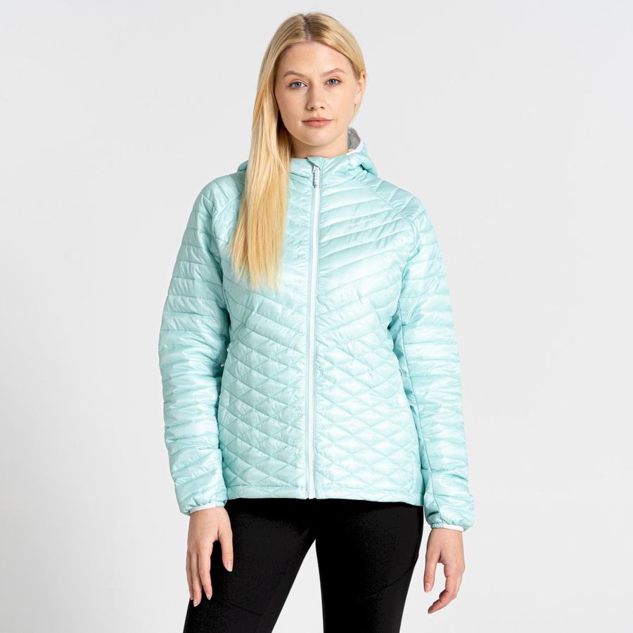 Women's Craghoppers Insulated ExpoLite Hooded Jackets Green | JXG3164NG