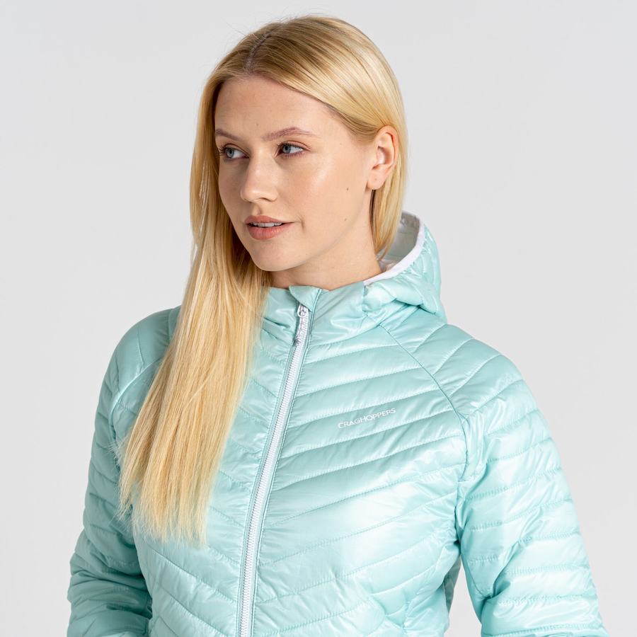 Women's Craghoppers Insulated ExpoLite Hooded Jackets Green | JXG3164NG