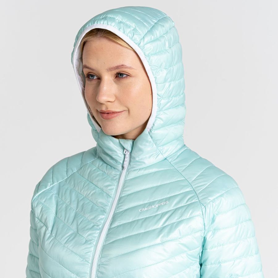 Women's Craghoppers Insulated ExpoLite Hooded Jackets Green | JXG3164NG