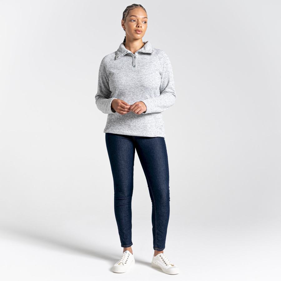 Women's Craghoppers Janeal Half Zip Sweaters Grey | GFR10060JL