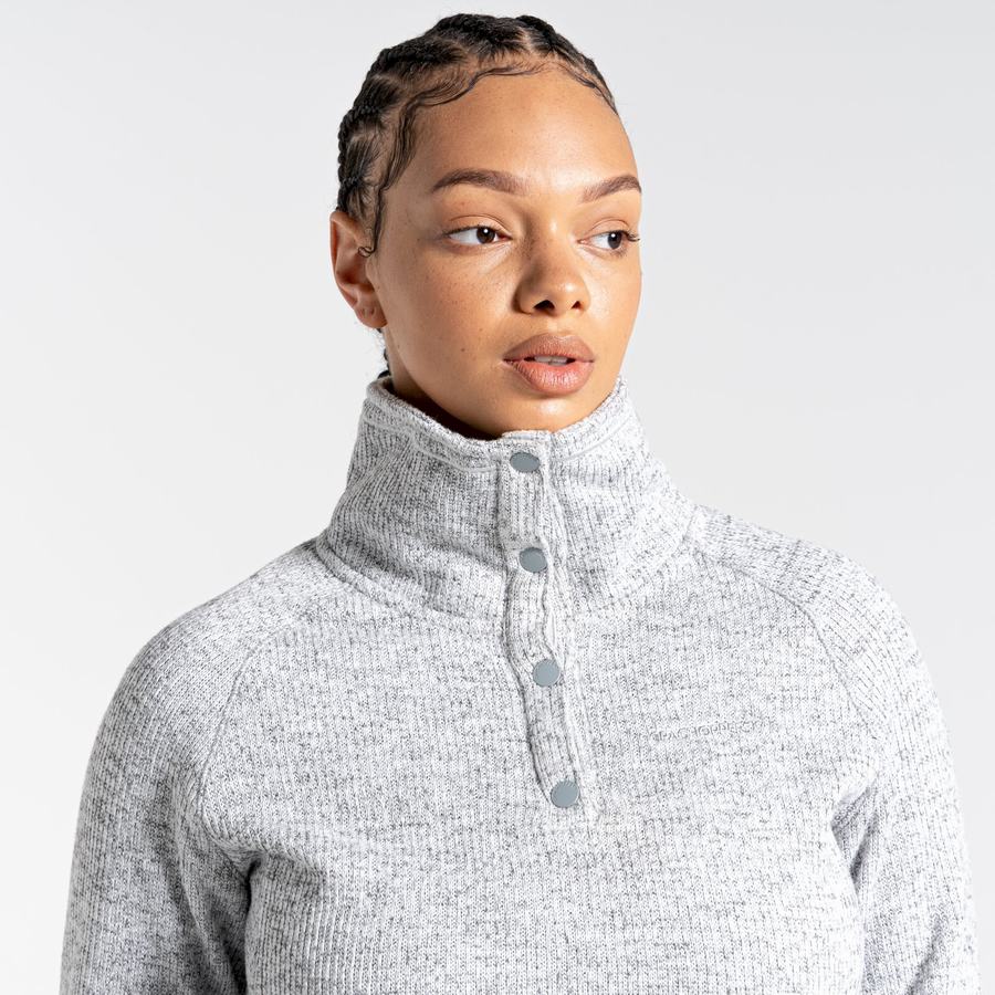 Women's Craghoppers Janeal Half Zip Sweaters Grey | GFR10060JL