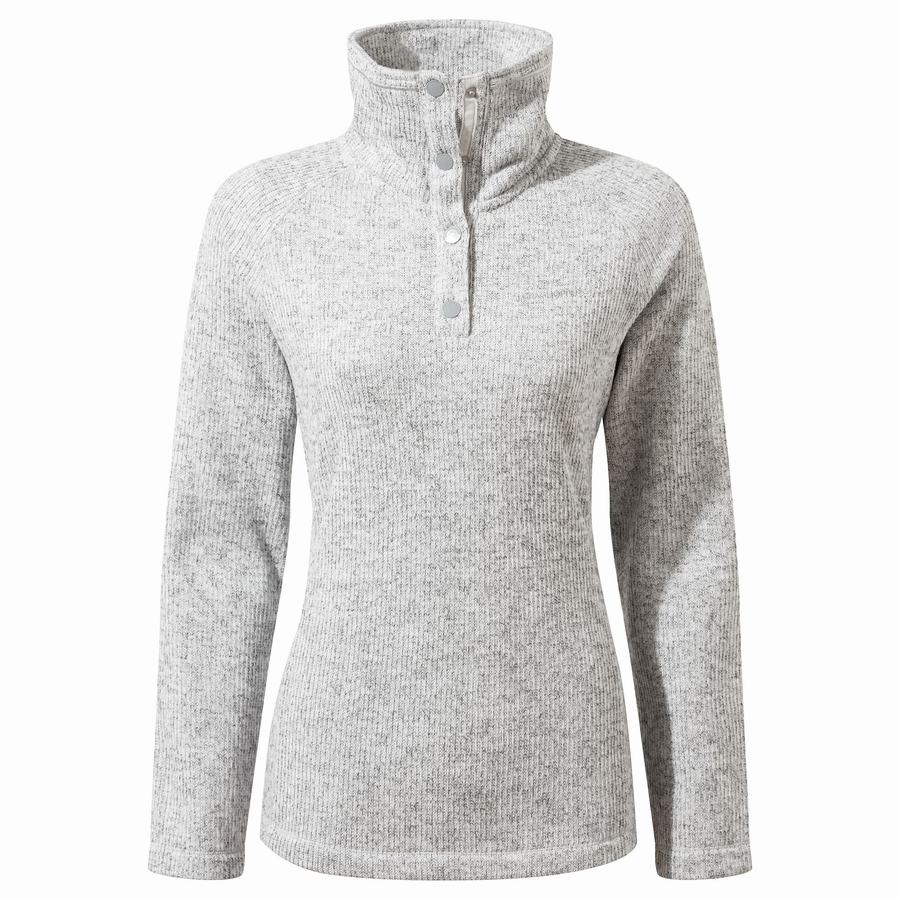 Women's Craghoppers Janeal Half Zip Sweaters Grey | GFR10060JL