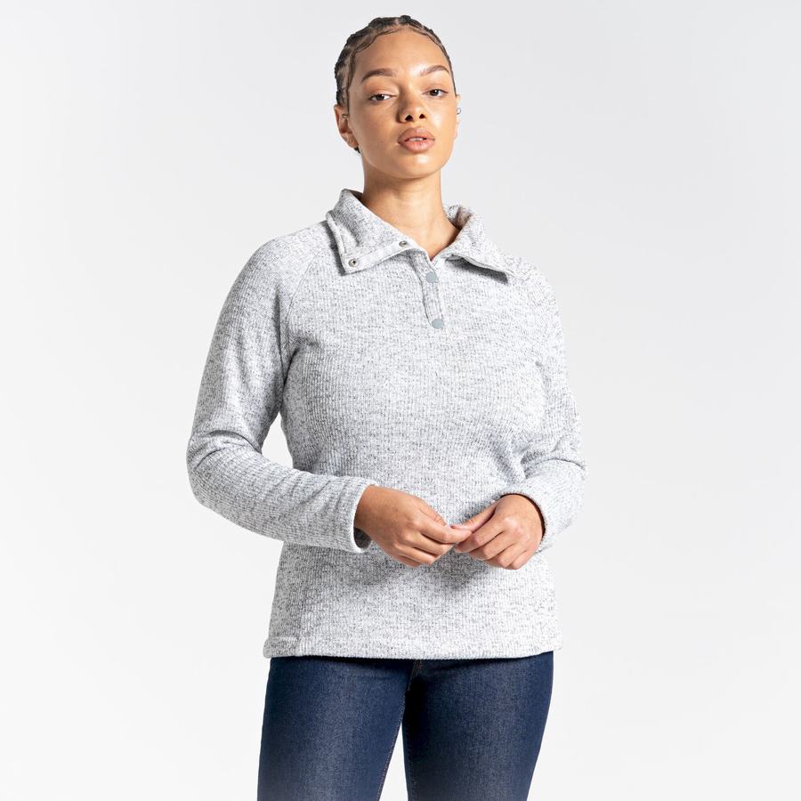 Women's Craghoppers Janeal Half Zip Sweaters Grey | GFR10060JL