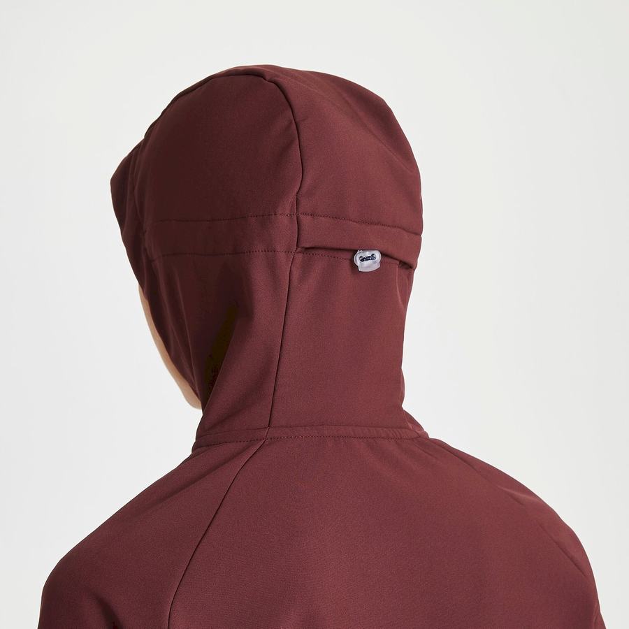 Women's Craghoppers Kalti Weatherproof Hooded Jackets Dark Red | AYV9653NZ