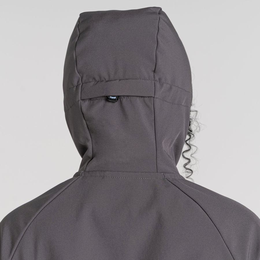 Women's Craghoppers Kalti Weatherproof Hooded Jackets Grey Blue | NIY8777HB