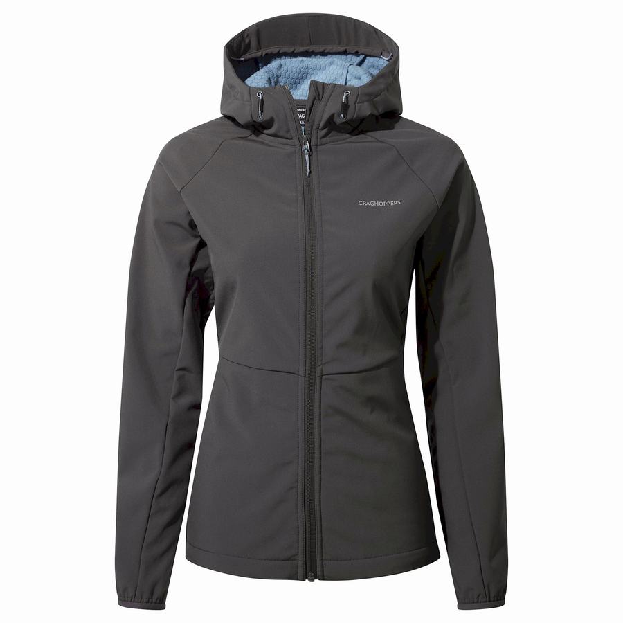 Women's Craghoppers Kalti Weatherproof Hooded Jackets Grey Blue | NIY8777HB