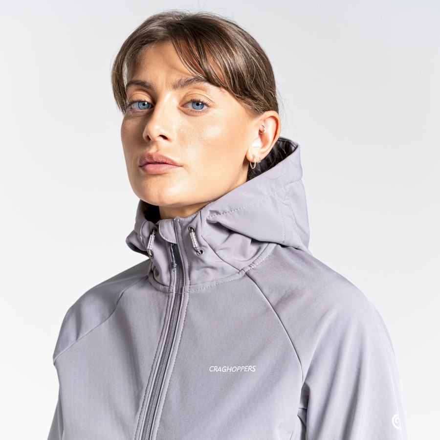 Women's Craghoppers Kalti Weatherproof Hooded Jackets Grey | URK6185NX