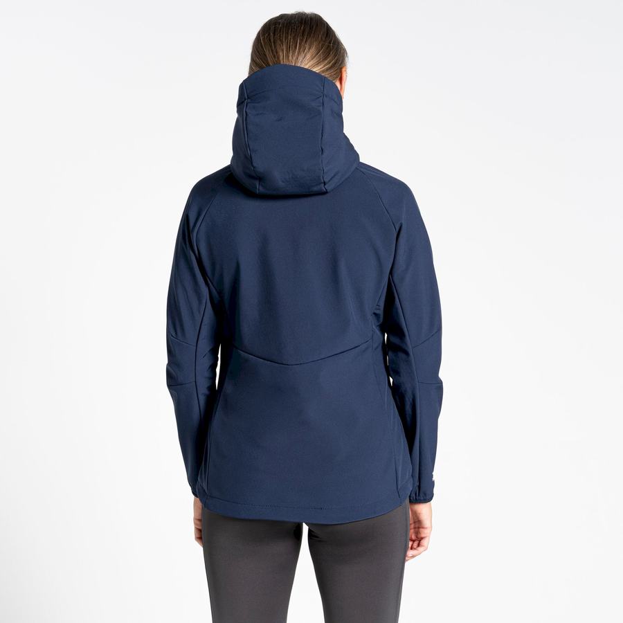 Women's Craghoppers Kalti Weatherproof Hooded Jackets Blue Navy Grey | ZJC9772TK