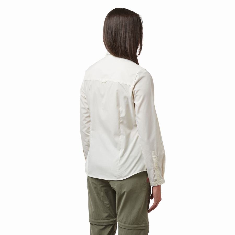 Women's Craghoppers Kiwi II Long Sleeved Shirts White | NXW9150PI