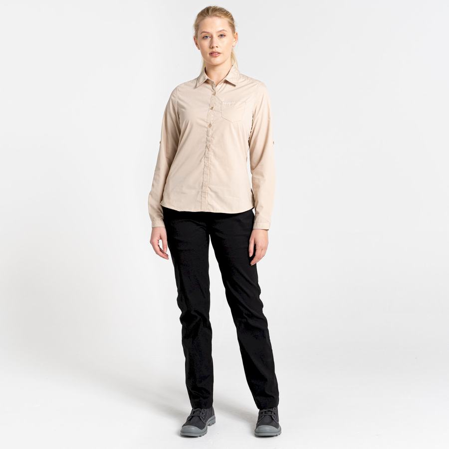 Women's Craghoppers Kiwi II Long Sleeved Shirts Brown | ZAB3634HZ