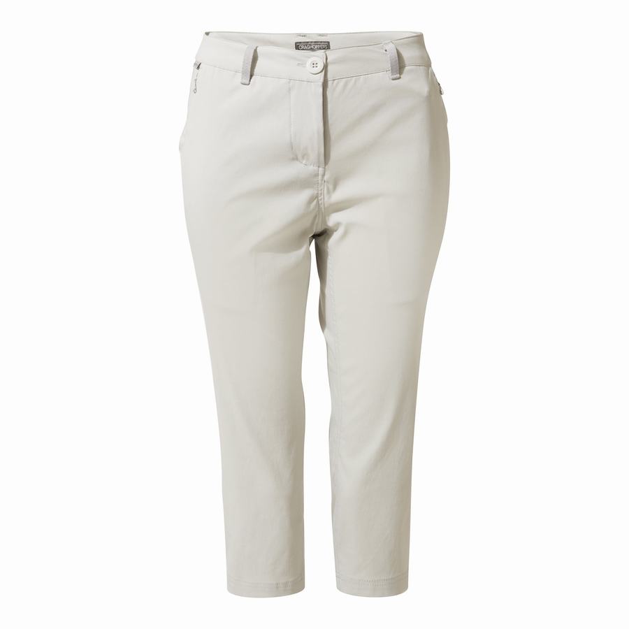 Women's Craghoppers Kiwi Pro II Crop Trousers Grey | JUW225FA