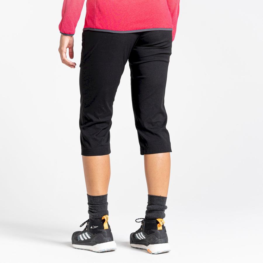 Women's Craghoppers Kiwi Pro II Crop Trousers Black | KPI6895WJ