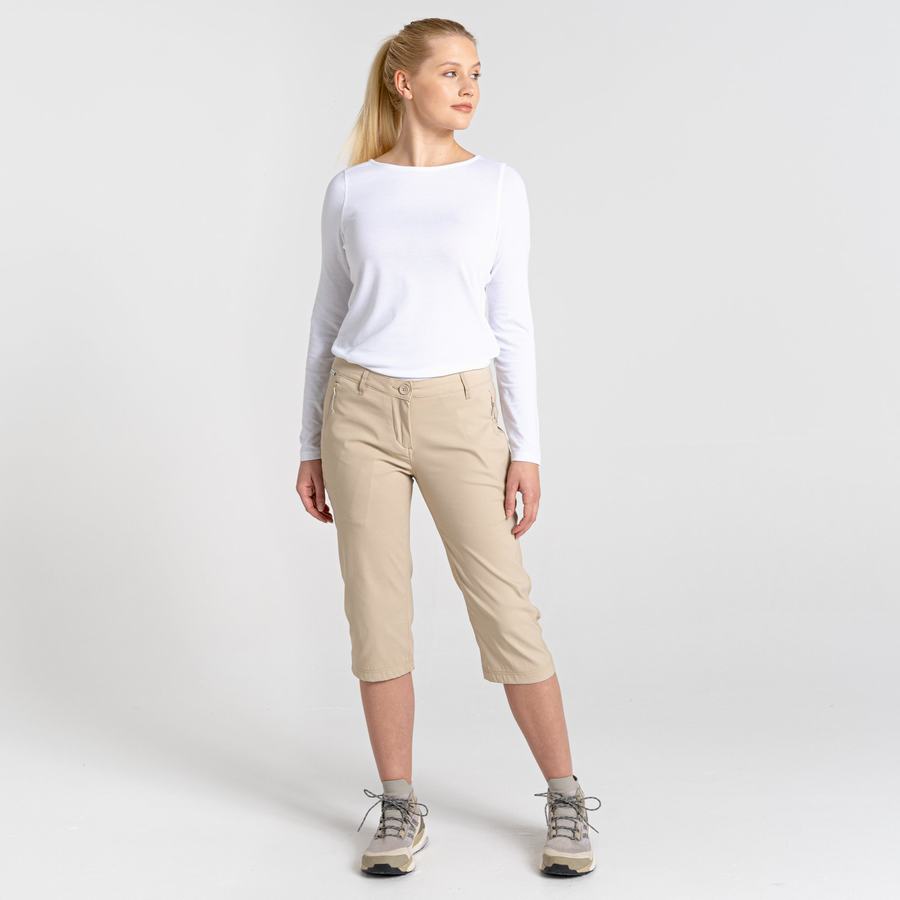 Women's Craghoppers Kiwi Pro II Crop Trousers Brown | QPA8718LT