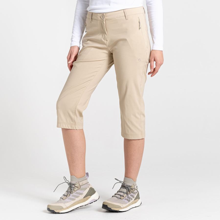 Women's Craghoppers Kiwi Pro II Crop Trousers Brown | QPA8718LT