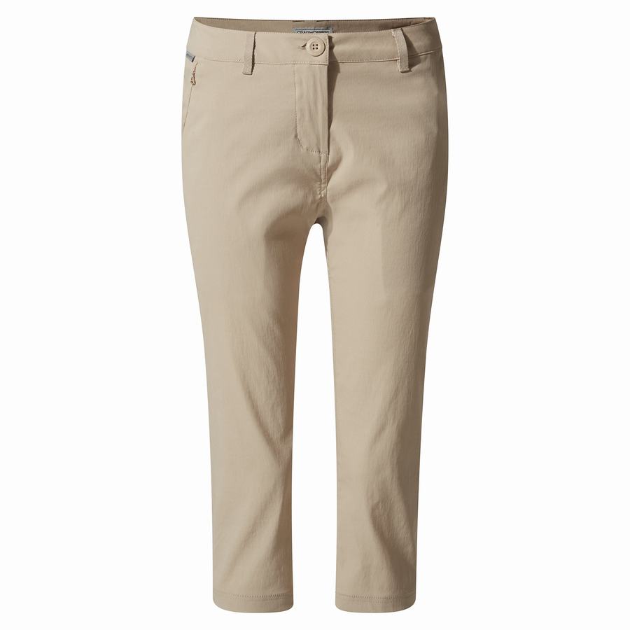 Women's Craghoppers Kiwi Pro II Crop Trousers Brown | QPA8718LT