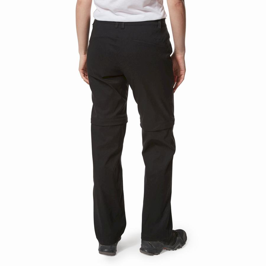 Women's Craghoppers Kiwi Pro II Trousers Black | EEJ8473VE