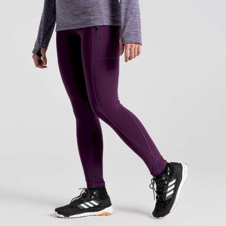 Women's Craghoppers Kiwi Pro Leggings Purple | XSO8550BR